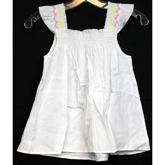 2009 Gymboree Pretty Lady Tank top Ruffle Swing Shirt sz 9 Embroidered Shirred - Picture 3 of 5